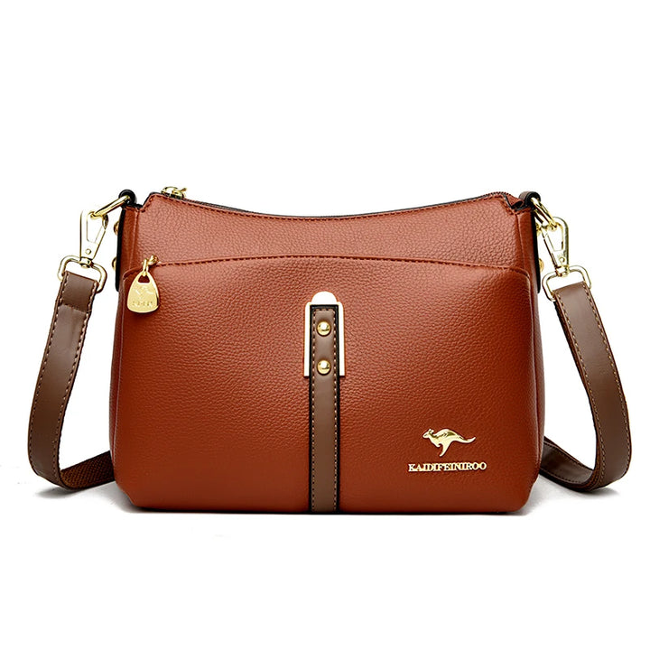 Women’s Three-Layer Shoulder Bag | Elegant Soft Crossbody