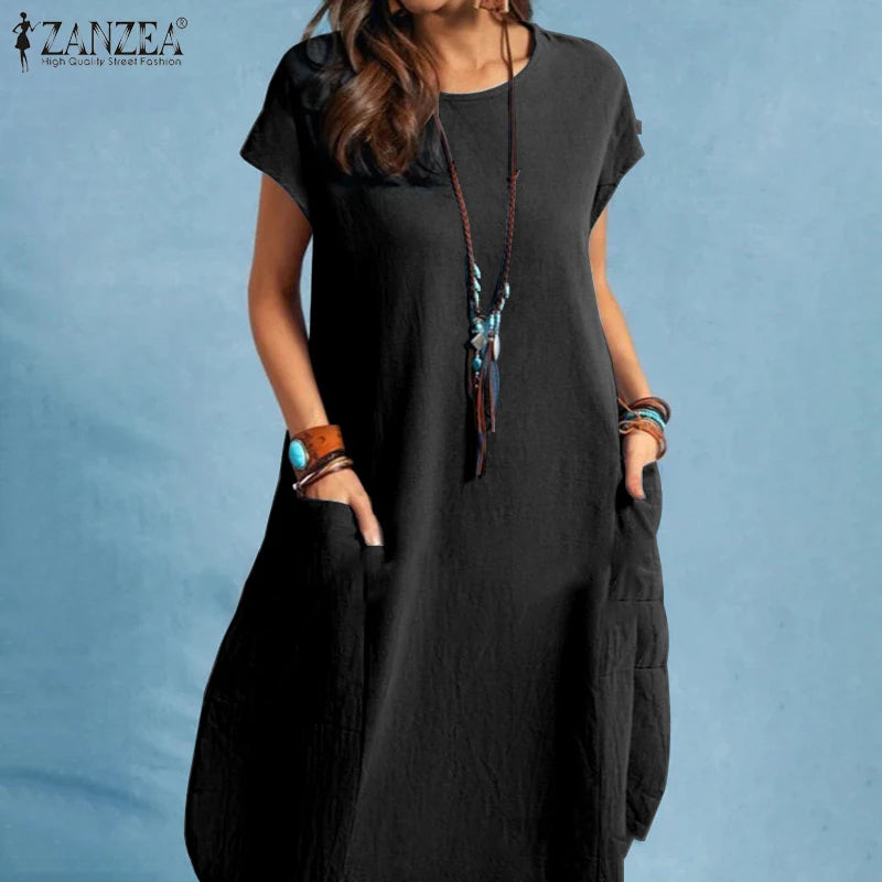 Women’s Cotton Short Sleeve Sundress