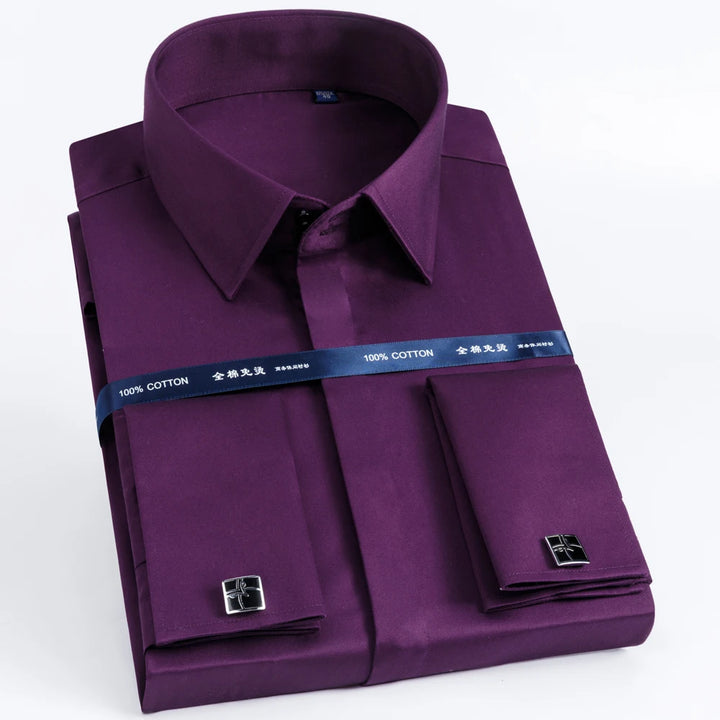 Men’s French Cuff Dress Shirt | Refined Formal Style