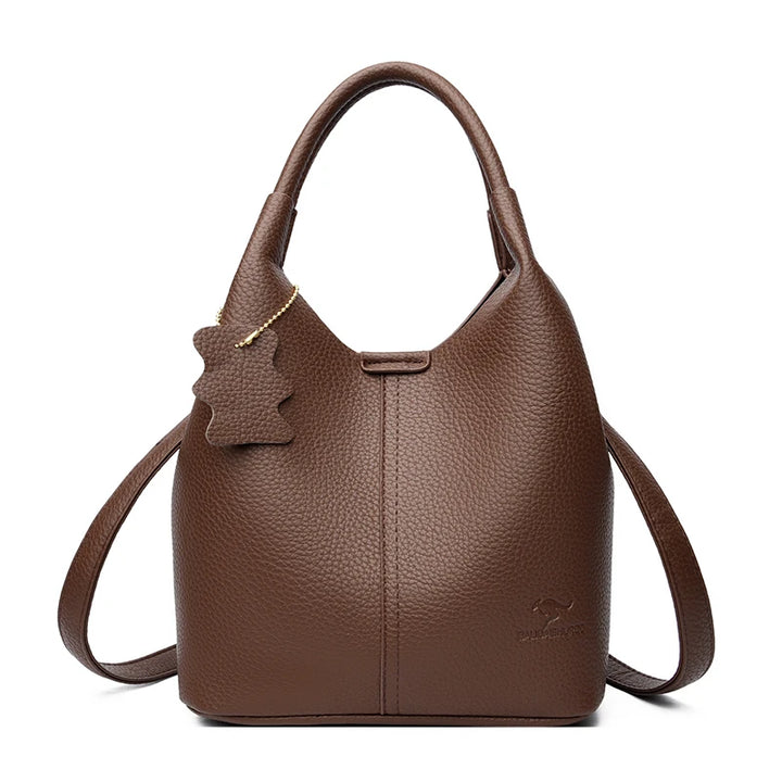 Women’s Soft Bucket Shoulder Bag | Elegant Top-Handle Tote