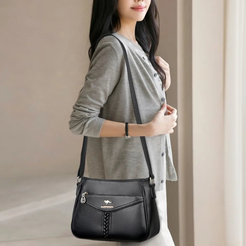 Women’s Soft Flap Shoulder Bag | حقيبة كتف نسائية ناعمة وعملية
