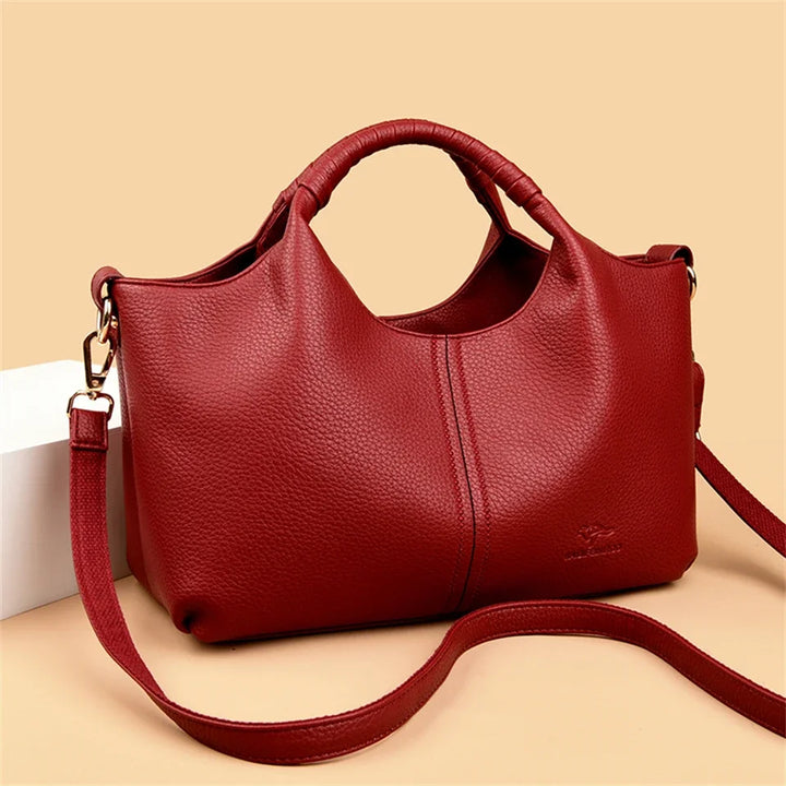 Women’s Soft Leather-Look Tote Bag | Elegant Daily Handbag