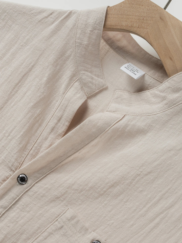 Men’s Cotton Linen Short Sleeve Shirt | Relaxed Summer Style