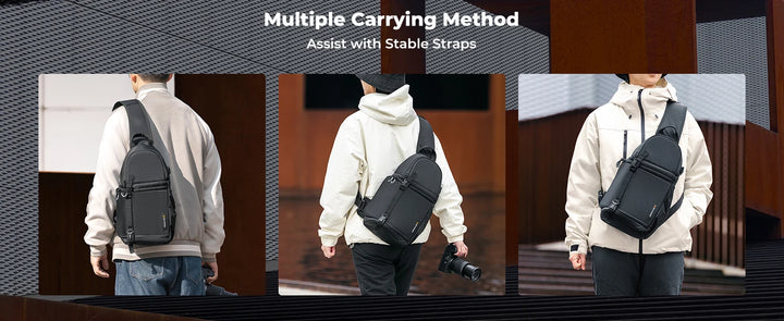 Men’s Waterproof Camera Sling Backpack 10L | حقيبة كاميرا رجالية مقاومة للماء 10 لتر