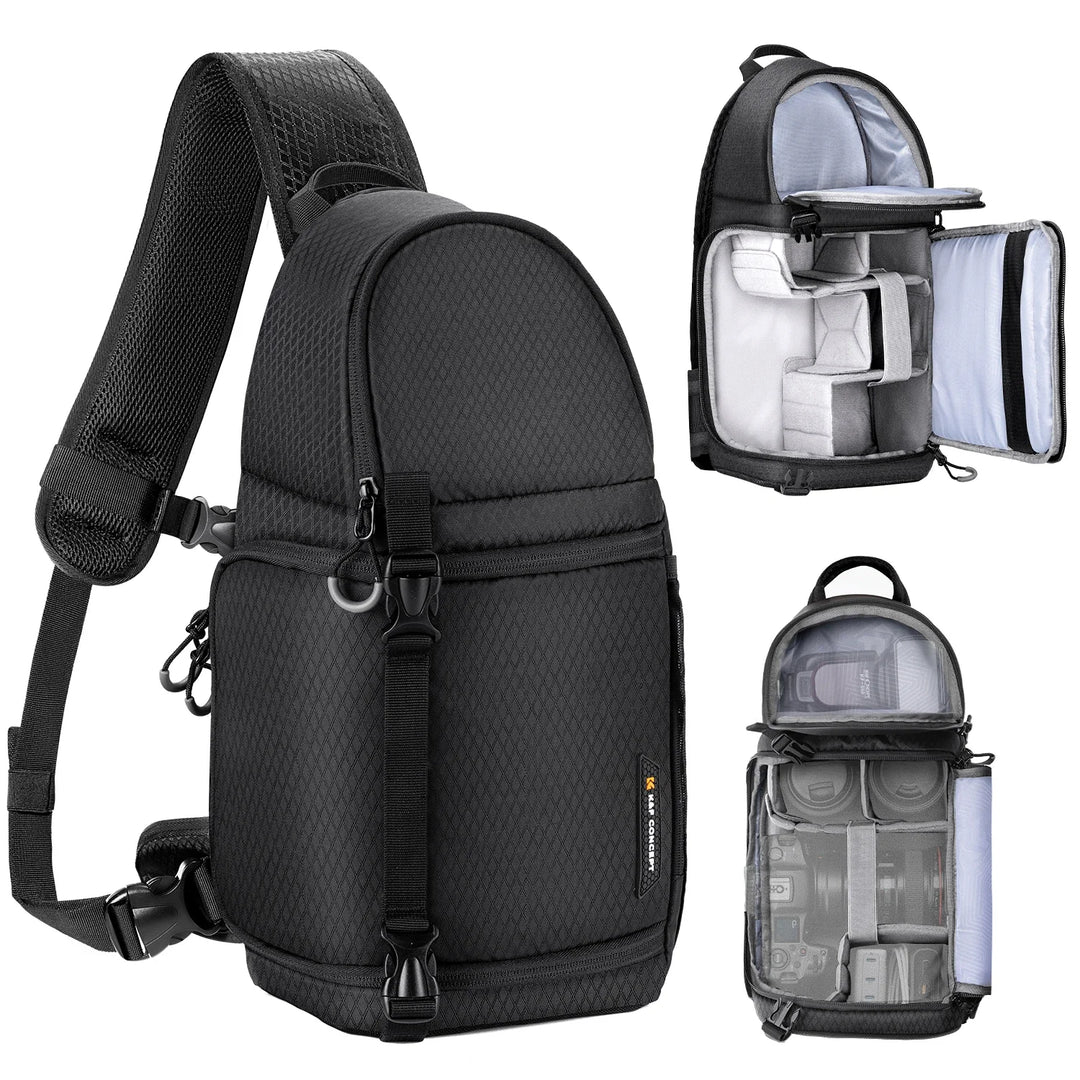 Men’s Waterproof Camera Sling Backpack 10L | حقيبة كاميرا رجالية مقاومة للماء 10 لتر