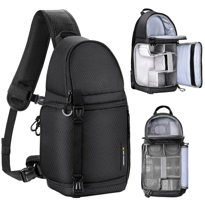 Men’s Waterproof Camera Sling Backpack 10L | حقيبة كاميرا رجالية مقاومة للماء 10 لتر