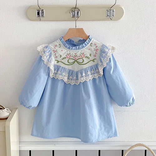 Girls’ Corduroy Princess Dress | فستان بناتي أنيق لعمر 2-6 سنوات - Floral