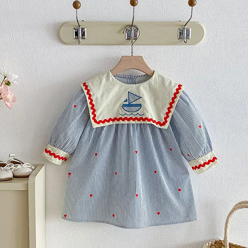Girls’ Corduroy Princess Dress | فستان بناتي أنيق لعمر 2-6 سنوات - Floral