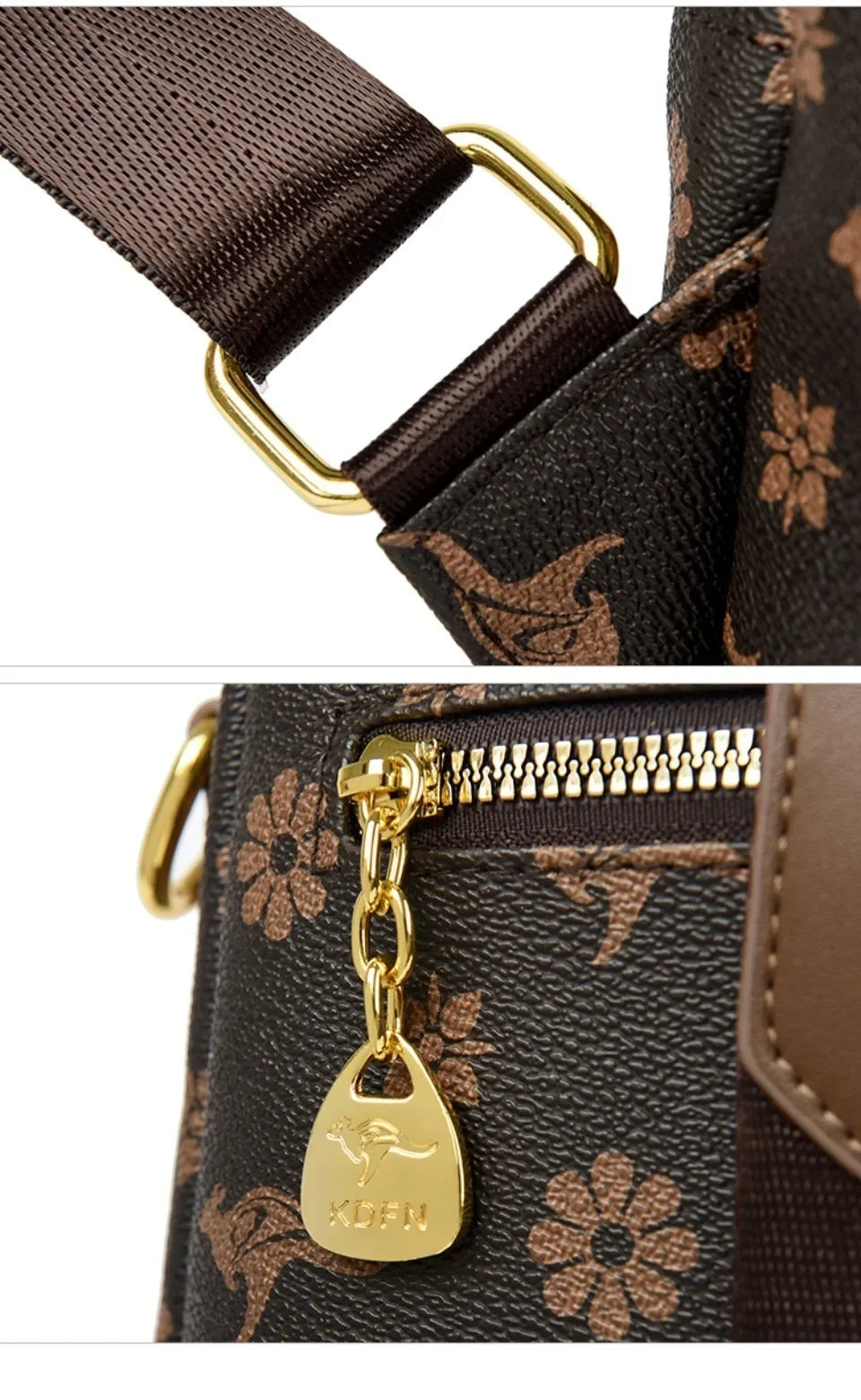 Women’s Leather-Look Travel Backpack | حقيبة ظهر نسائية أنيقة للسفر