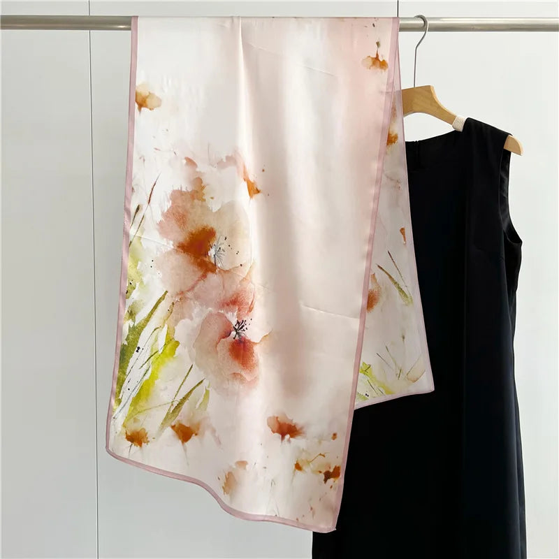 Women’s Pure Silk Shawl | Elegant Printed Long Drape