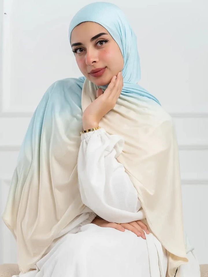 Women’s Gradient Jersey Hijab Scarf | Soft Everyday Drape