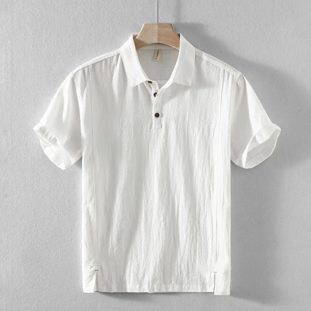 Men’s Linen Blend Polo Shirt | Breathable Summer Casual Style