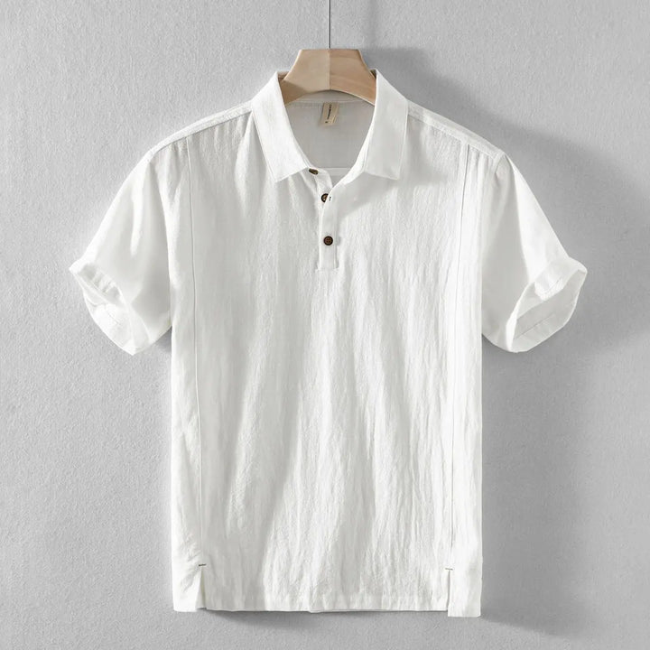 Men’s Linen Blend Polo Shirt | Breathable Summer Casual Style