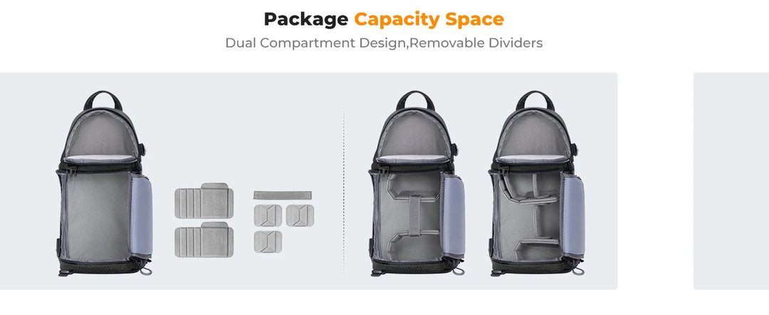 Men’s Waterproof Camera Sling Backpack 10L | حقيبة كاميرا رجالية مقاومة للماء 10 لتر