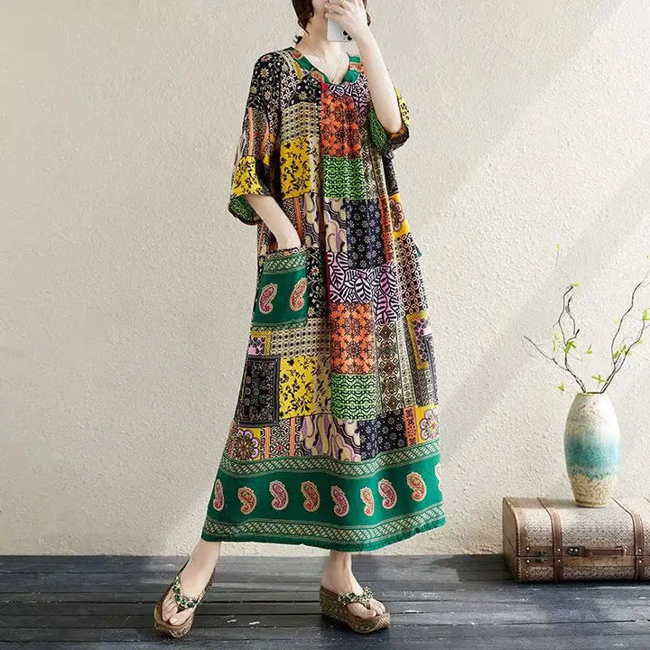 Women’s Floral Maternity Lounge Dress | فستان بيت واسع ومريح - Floral