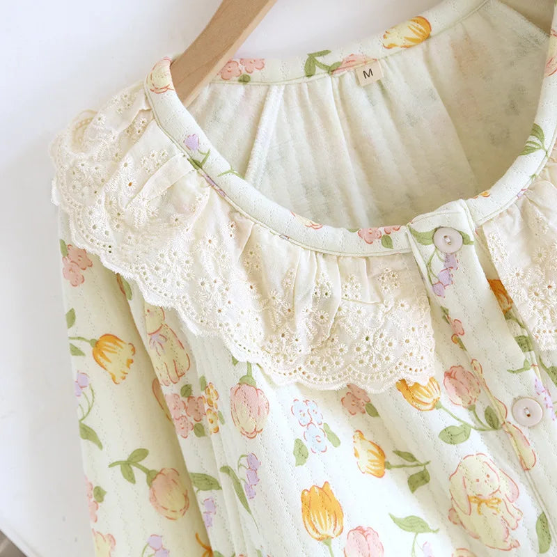 Women’s Cotton_Lounge_Active | بيجاما قطنية نسائية للبيت - Floral