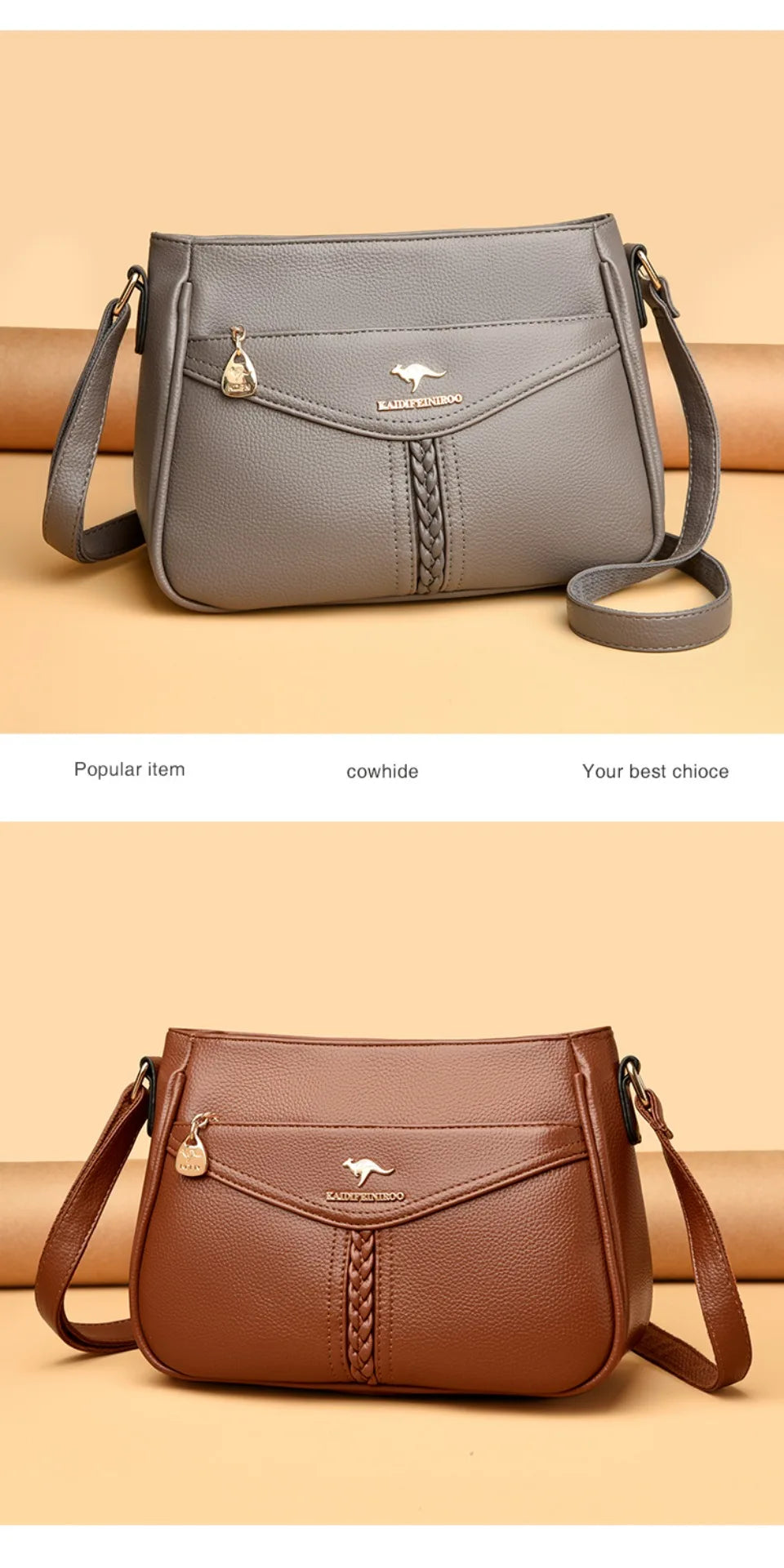 Women’s Soft Flap Shoulder Bag | حقيبة كتف نسائية ناعمة وعملية