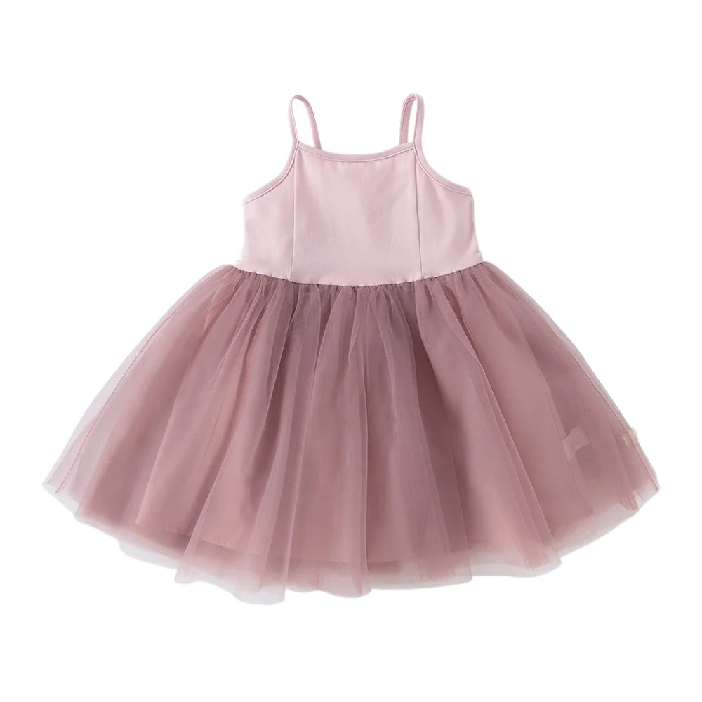 Girls Sleeveless Tulle Party Dress | Elegant Princess Style