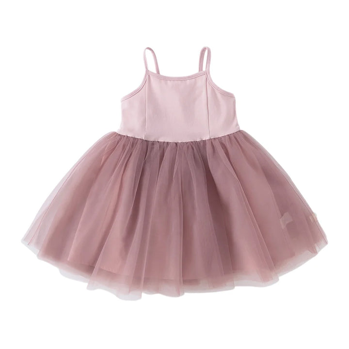 Girls Sleeveless Tulle Party Dress | Elegant Princess Style