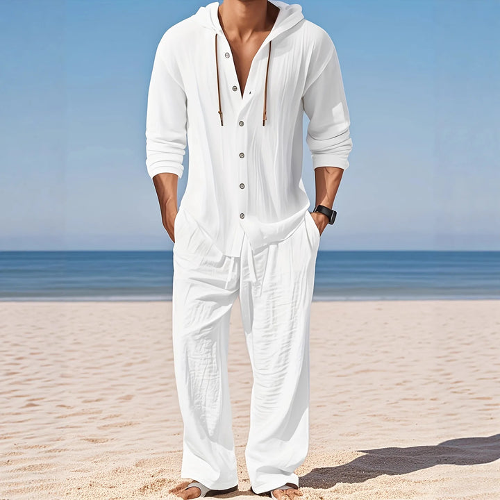 Men’s Linen Shirt & Pants Set | Breathable Relaxed Fit
