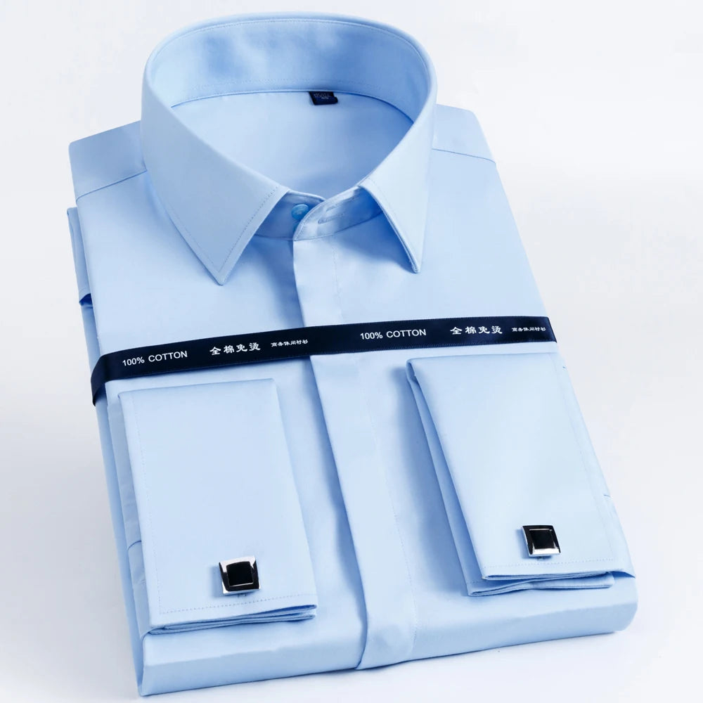 Men’s French Cuff Dress Shirt | Refined Formal Style