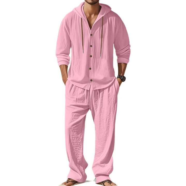 Men’s Linen Shirt & Pants Set | Breathable Relaxed Fit