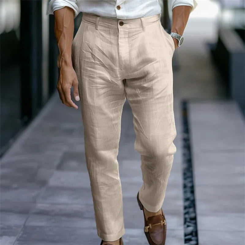 Men’s Casual Cropped Pants | Lightweight Loose Fit