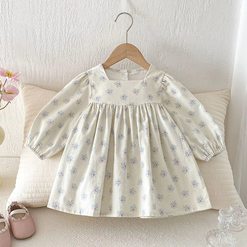 Girls’ Corduroy Princess Dress | فستان بناتي أنيق لعمر 2-6 سنوات - Floral