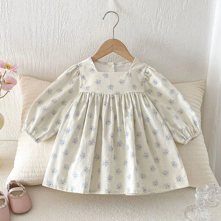 Girls’ Corduroy Princess Dress | فستان بناتي أنيق لعمر 2-6 سنوات - Floral