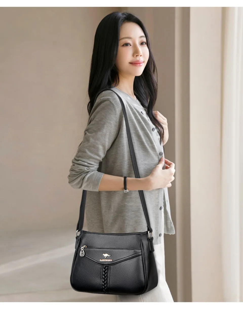 Women’s Soft Flap Shoulder Bag | حقيبة كتف نسائية ناعمة وعملية