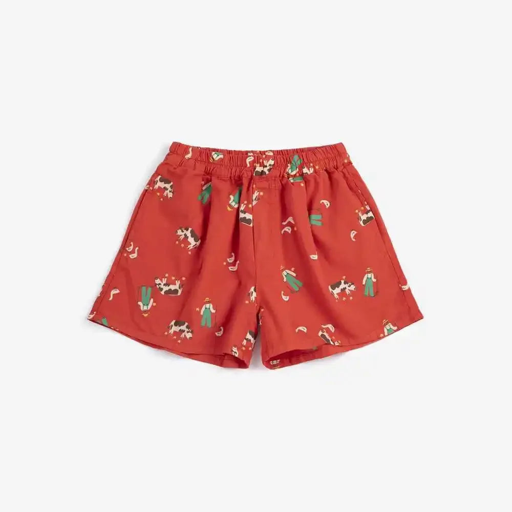 Kids’ Cotton Print Shirt & Shorts Set by Size | طقم أطفال قطني مطبوع حسب المقاس
