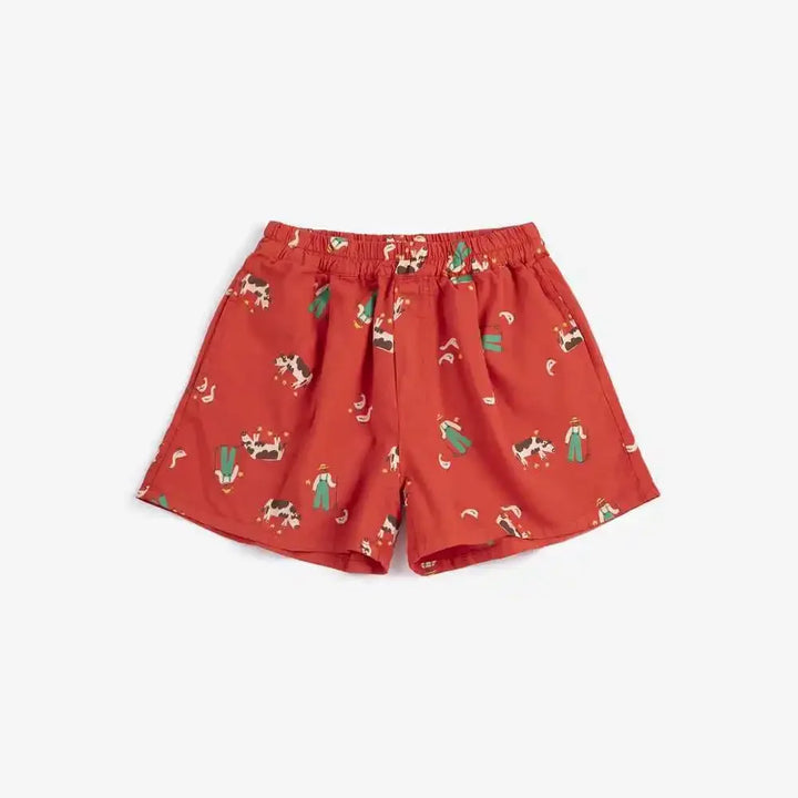 Kids’ Cotton Print Shirt & Shorts Set by Size | طقم أطفال قطني مطبوع حسب المقاس