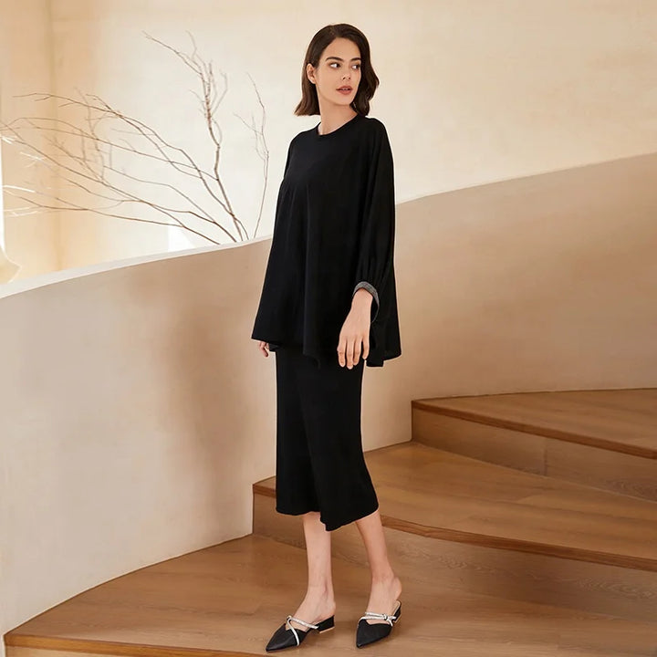 Women’s Oversized Knit Sweater | Soft Lightweight Modest Top