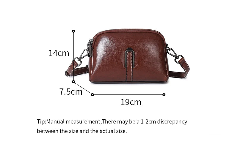 Women’s Genuine Leather Small Crossbody Bag | حقيبة نسائية صغيرة من الجلد الطبيعي كروس بودي