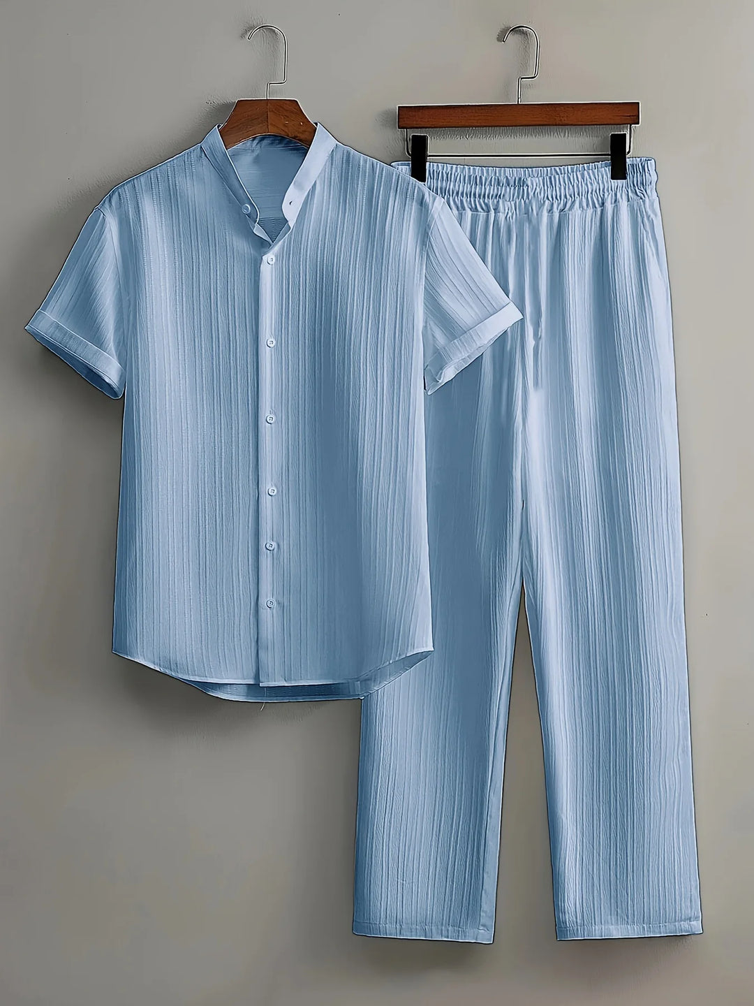 Men’s Summer Casual 2-Piece Set | Short Sleeve Shirt & Relaxed Pants