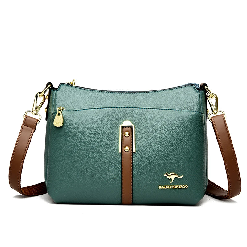 Women’s Three-Layer Shoulder Bag | Elegant Soft Crossbody