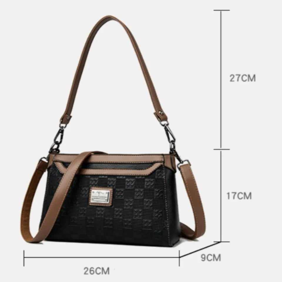 Women’s Plaid Shoulder Crossbody Bag | حقيبة نسائية بنقشة مربعات