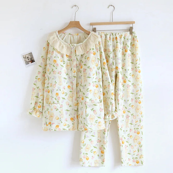 Women’s Cotton_Lounge_Active | بيجاما قطنية نسائية للبيت - Floral