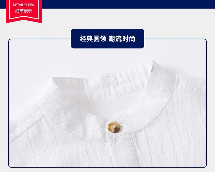 Boys’ Lightweight Linen Short Sleeve Shirt | قميص أطفال لينن خفيف