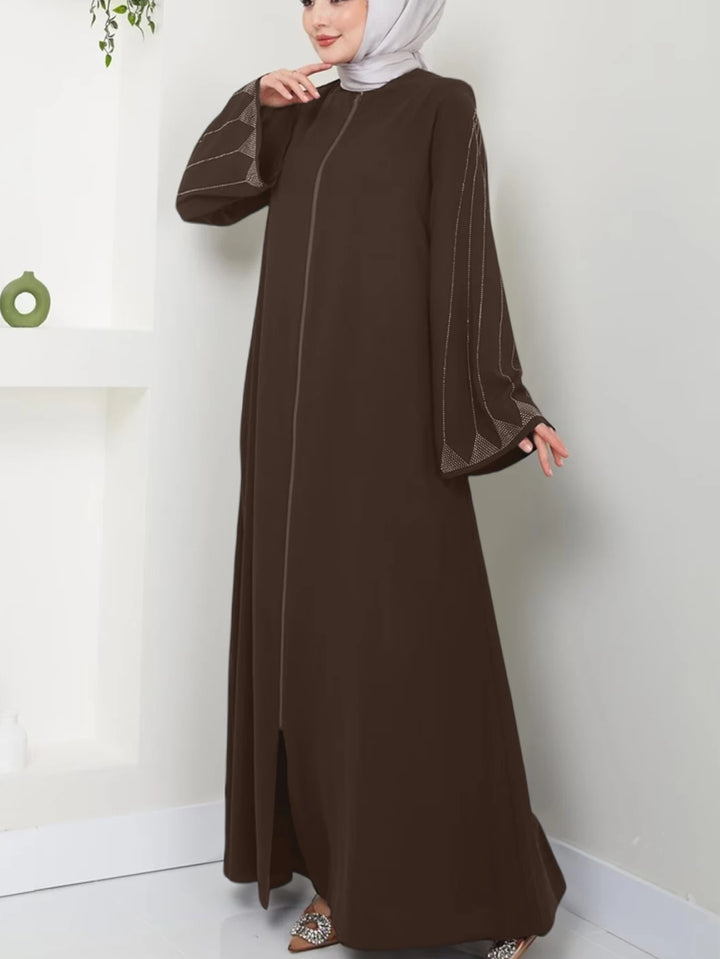 Brown Abaya | Open Elegant Modest Style