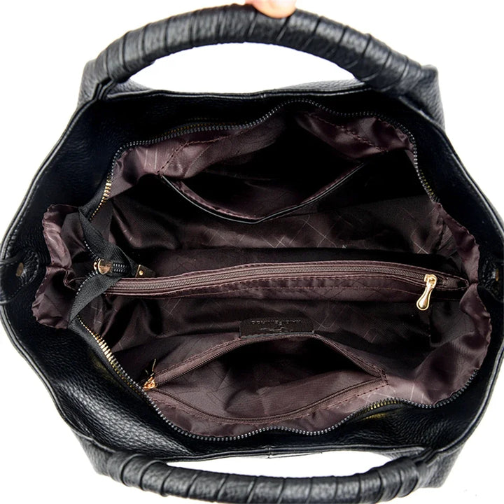 Women’s Soft Leather-Look Tote Bag | Elegant Daily Handbag