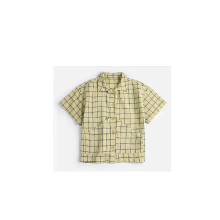 Kids’ Cotton Print Shirt & Shorts Set by Size | طقم أطفال قطني مطبوع حسب المقاس