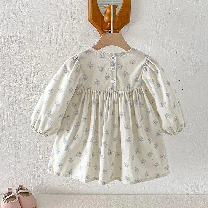 Girls’ Corduroy Princess Dress | فستان بناتي أنيق لعمر 2-6 سنوات - Floral