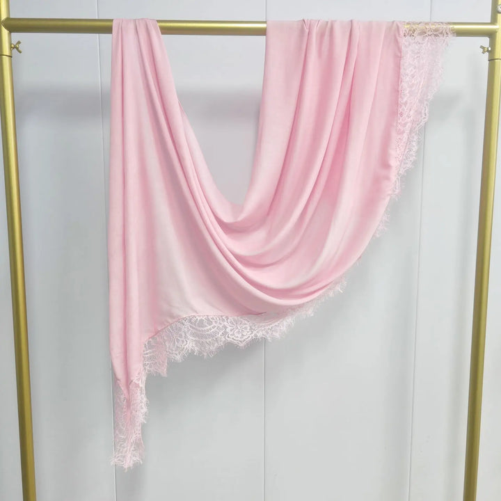 Women’s Lace Edge Hijab Scarf | Soft Everyday Drape