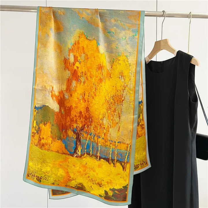 Women’s Pure Silk Shawl | Elegant Printed Long Drape