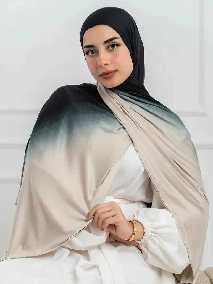 Women’s Gradient Jersey Hijab Scarf | Soft Everyday Drape