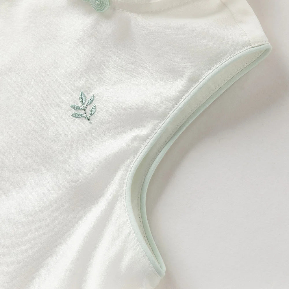 Girls Embroidered Cotton Dress