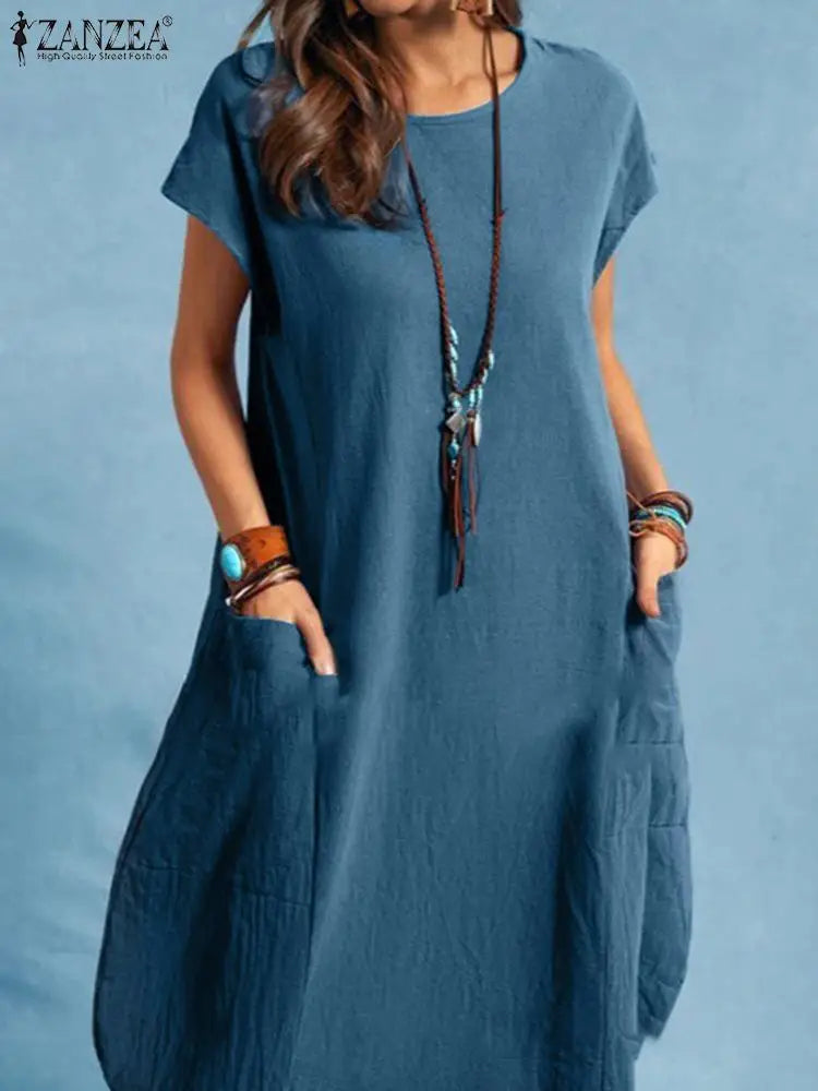 Women’s Cotton Short Sleeve Sundress