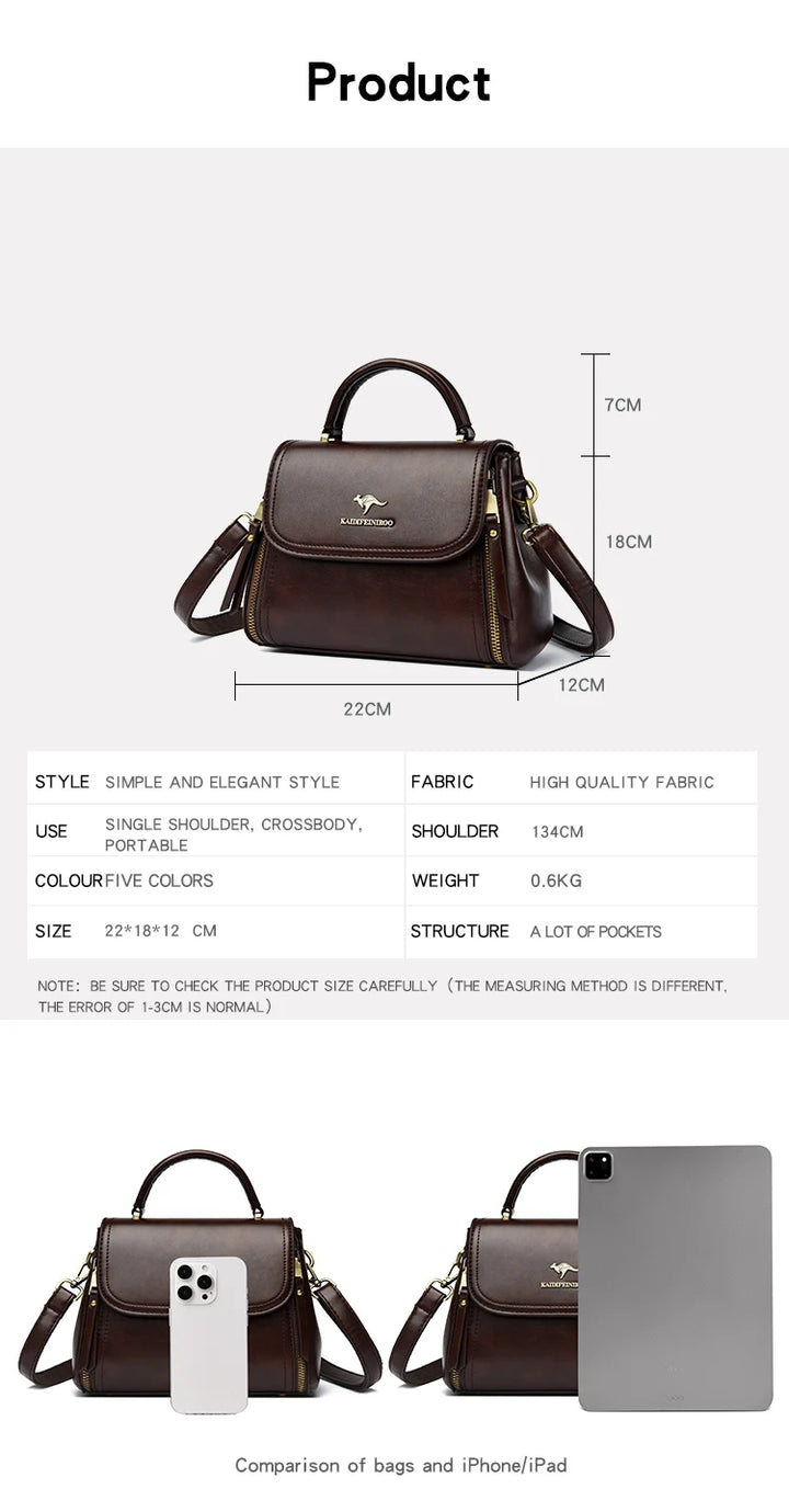Women’s Soft Top-Handle Shoulder Bag | حقيبة نسائية بيد علوية