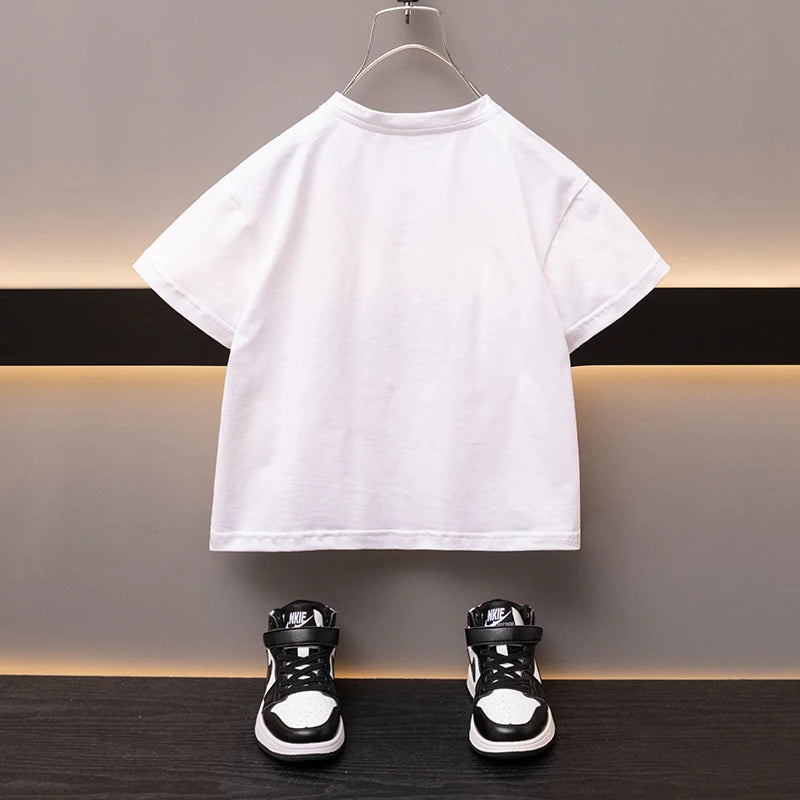 Kids’ Cartoon Bear Cotton T-Shirt 2–13Y | تيشيرت أطفال قطني بطبعة دب لعمر ٢–١٣ سنة
